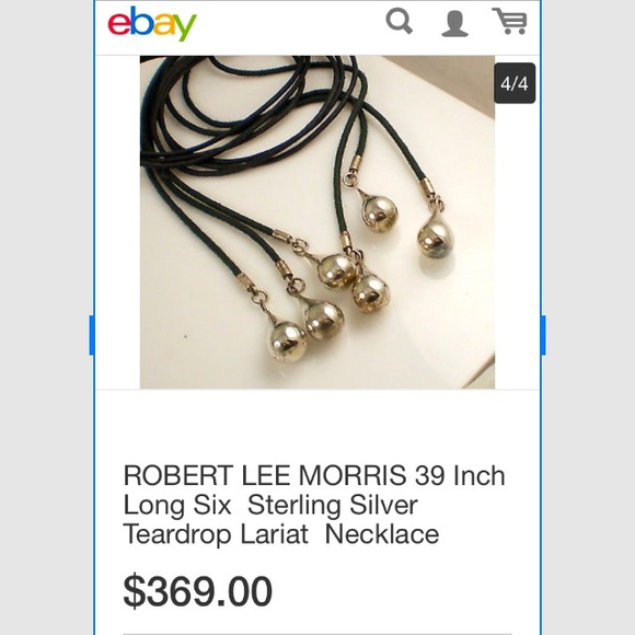 Robert Lee Morris SS & leather adjustable necklace - Picture 6 of 7